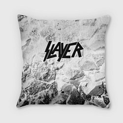 Подушка квадратная Slayer white graphite