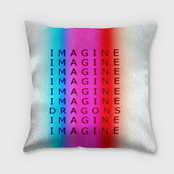 Подушка квадратная Imagine Dragons neon rock