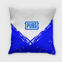 Подушка квадратная PUBG синие краски