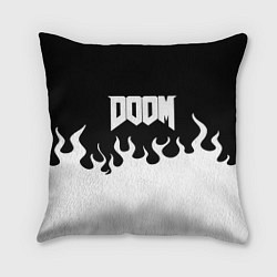 Подушка квадратная Doom fire white