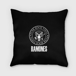 Подушка квадратная Ramones rock logo