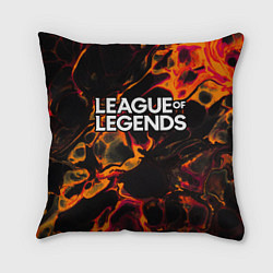 Подушка квадратная League of Legends red lava