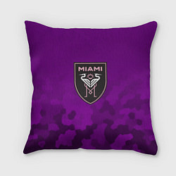 Подушка квадратная Inter Miami logo pattern