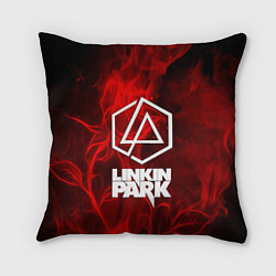 Подушка квадратная Linkin park fire flower