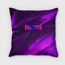 Подушка квадратная Fortnite neon stripes angles logo, цвет: 3D-принт