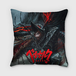 Подушка квадратная Berserk - Gats and wolf, цвет: 3D-принт