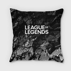 Подушка квадратная League of Legends black graphite