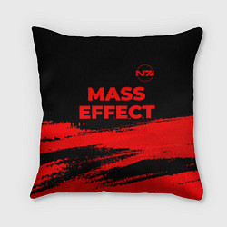Подушка квадратная Mass Effect - red gradient посередине