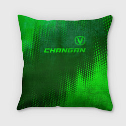 Подушка квадратная Changan - green gradient посередине