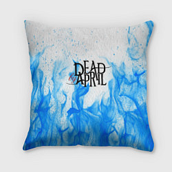 Подушка квадратная Dead by april fire blue, цвет: 3D-принт