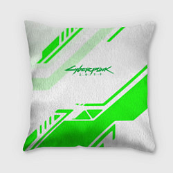 Подушка квадратная Cyberpunk 2077 geometry green