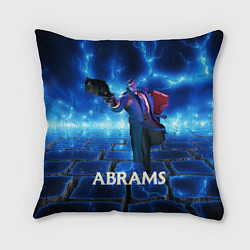 Подушка квадратная Deadlock Abrams синие молнии, цвет: 3D-принт