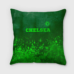 Подушка квадратная Chelsea - green gradient посередине