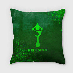 Подушка квадратная Hellsing - green gradient