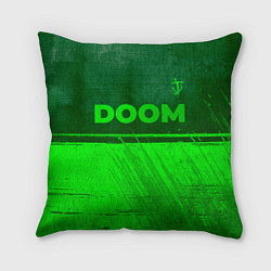 Подушка квадратная Doom - green gradient посередине