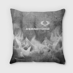 Подушка квадратная SsangYong - grey gradient посередине