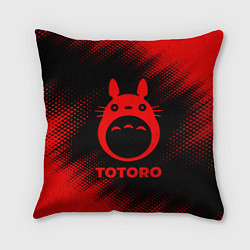 Подушка квадратная Totoro - red gradient