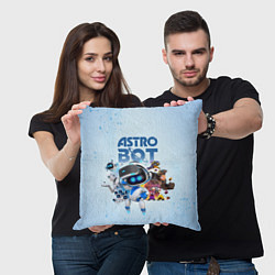 Подушка квадратная Astro Bot - Game, цвет: 3D-принт — фото 2