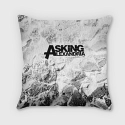 Подушка квадратная Asking Alexandria white graphite