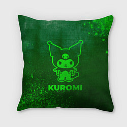 Подушка квадратная Kuromi - green gradient