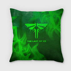 Подушка квадратная The Last Of Us - green gradient, цвет: 3D-принт