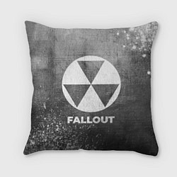 Подушка квадратная Fallout - grey gradient, цвет: 3D-принт