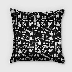 Подушка квадратная Fortnite black pattern