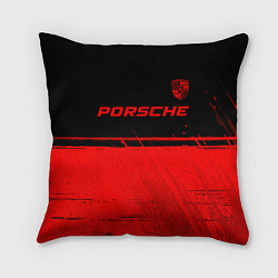 Подушка квадратная Porsche - red gradient посередине, цвет: 3D-принт