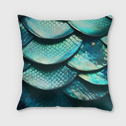 Подушка квадратная Чешуя крупной рыбы, цвет: 3D-принт