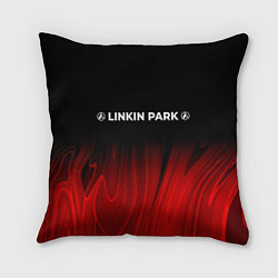 Подушка квадратная Linkin Park 2024 red plasma