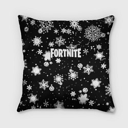 Подушка квадратная Fortnite winter snow, цвет: 3D-принт