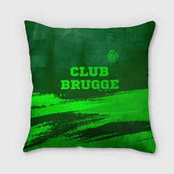 Подушка квадратная Club Brugge - green gradient посередине