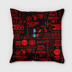 Подушка квадратная Twenty one pilots pattern rock steel, цвет: 3D-принт