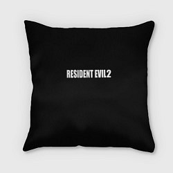 Подушка квадратная Resident Evil 2 logo, цвет: 3D-принт