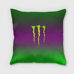 Подушка квадратная Monster energy gradient, цвет: 3D-принт