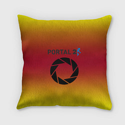 Подушка квадратная Portal 2 gradient, цвет: 3D-принт