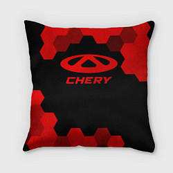 Подушка квадратная Chery - red gradient