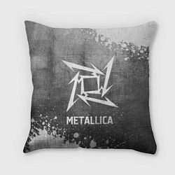 Подушка квадратная Metallica - grey gradient