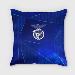 Подушка квадратная Benfica blue poly, цвет: 3D-принт