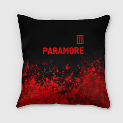 Подушка квадратная Paramore - red gradient посередине