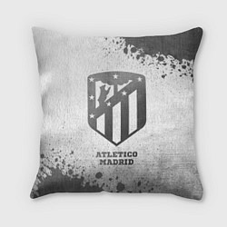 Подушка квадратная Atletico Madrid - white gradient, цвет: 3D-принт