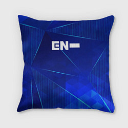 Подушка квадратная Enhypen blue poly, цвет: 3D-принт