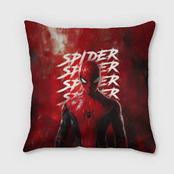 Подушка квадратная Spider-man red background, цвет: 3D-принт