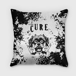 Подушка квадратная The Cure - рок пес, цвет: 3D-принт