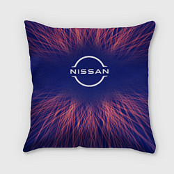 Подушка квадратная Nissan red energy, цвет: 3D-принт