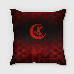 Подушка квадратная Angels of Death red poly