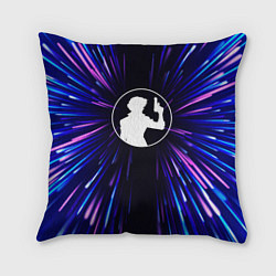 Подушка квадратная Cowboy Bebop neon energy, цвет: 3D-принт