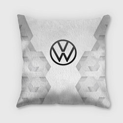 Подушка квадратная Volkswagen white poly, цвет: 3D-принт
