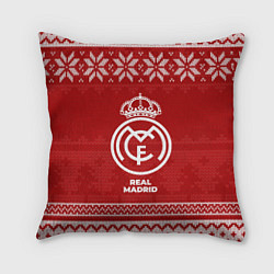 Подушка квадратная Новогодний Real Madrid