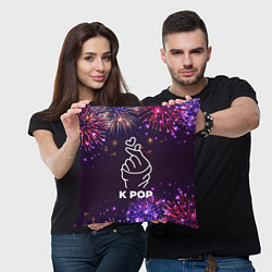 Подушка квадратная Праздничный K Pop, цвет: 3D-принт — фото 2